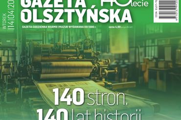Pierwsza strona jubileuszowego numeru "Gazety Olsztyńskiej"