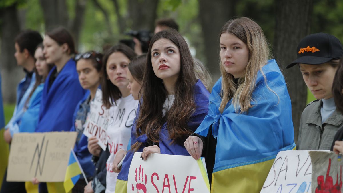 Ukraińskie kobiety w trakcie protestów