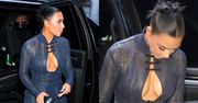 Kim Kardashian promuje serial odważnym dekoltem. Celebrytka pilnowała, żeby nie doszło do wpadki