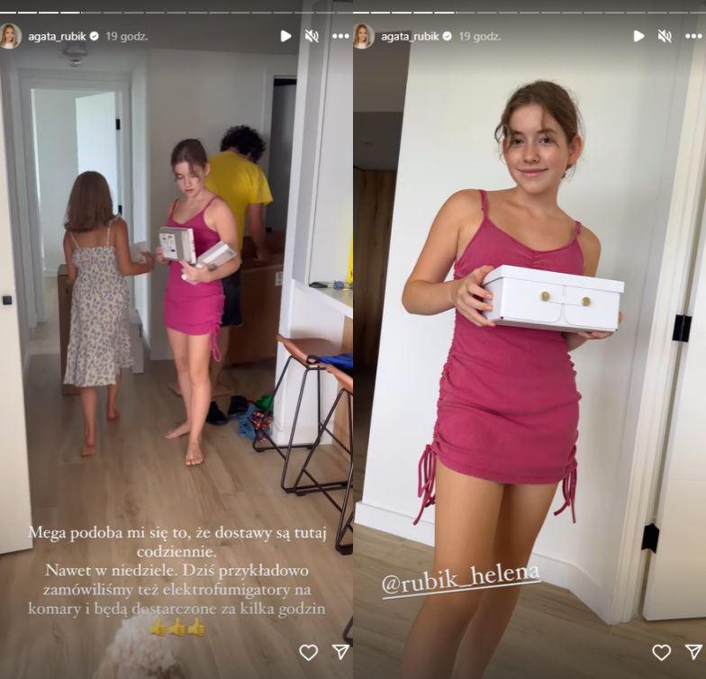 Agata Rubik chwali się zakupami córek. Helena już sprawdza się w roli influencerki 