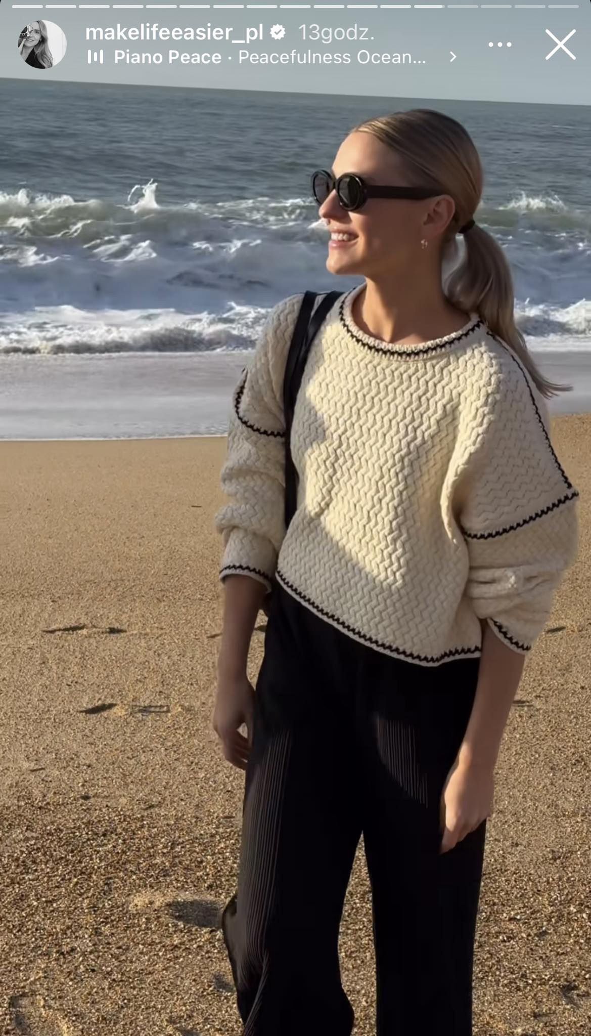 Kasia Tusk zachwyciła wiosennym lookiem na plaży 
