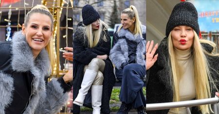 Odmieniona Dominika Tajner i Monika Jarosińska dokazują na świątecznym jarmarku. "Królowe przetrwania" stały się najlepszymi psiapsi (ZDJĘCIA)