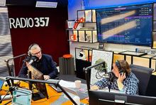 Artur Andrus i Kuba Strzyczkowski w studiu Radia 357