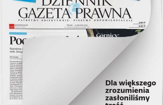 Gazety zasłoniętymi stronami pierwszymi protestują przeciw kradzieży treści i informują o ich ochronie