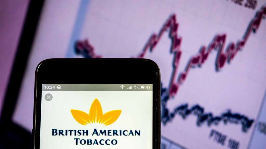 British American Tobacco company logo seen displayed on a
UKRAINE - 2019/03/06:  In this photo illustration, the British American Tobacco company logo seen displayed on a smartphone. (Photo Illustration by Igor Golovniov/SOPA Images/LightRocket via Getty Images)
SOPA Images
smartphone, cellphone, mobile phone, device, technology, economy, business, logo, sign, british american tobacco