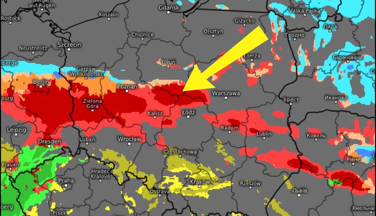 "Możliwy paraliż". Na mapach Polski kolor czerwony. Co z pogodą?