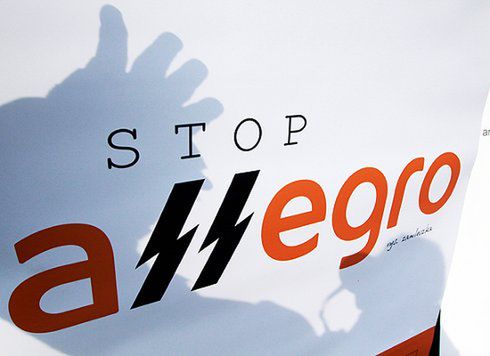 Proces za wpisanie znaku SS w logo Allegro