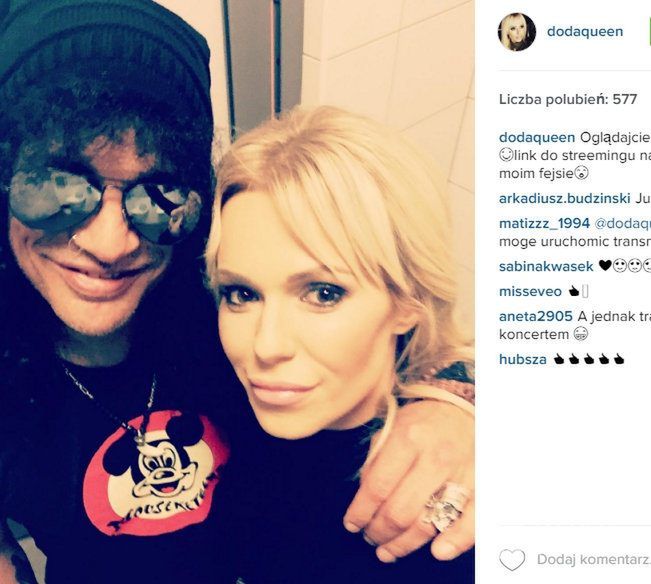 Doda na Instagramie