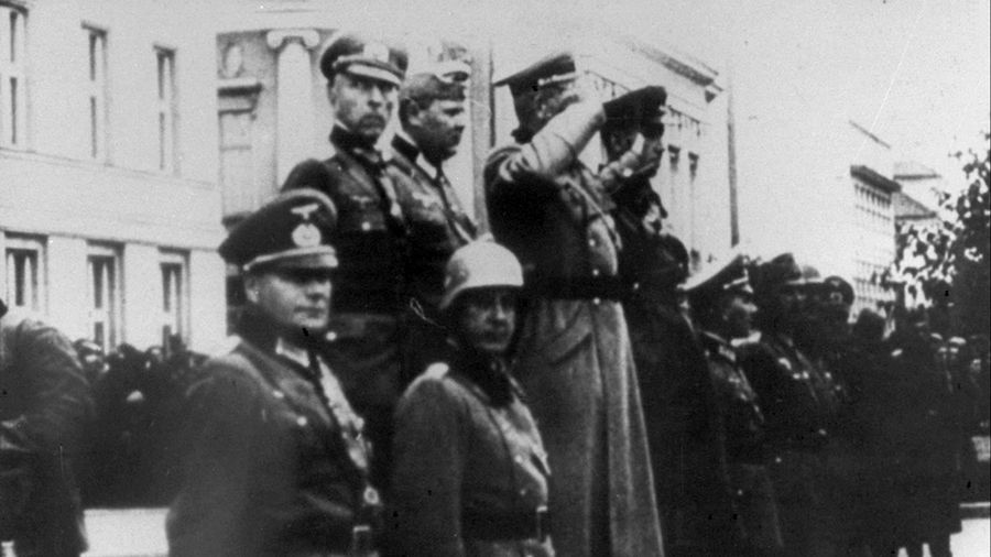 Wspólna defilada wojsk Hitlera i Stalina w Brześciu Litewskim, 28.09.1939 r.