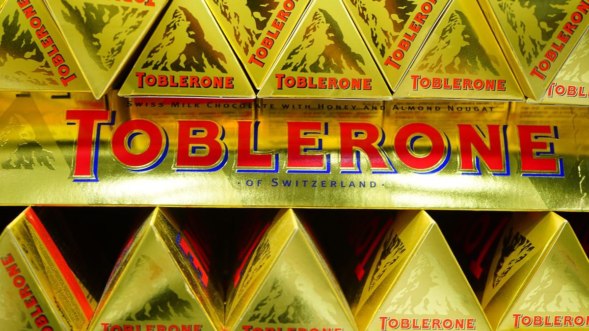 Czekoladki Toblerone z mlecznej czekolady z miodem i nugatem migdałowym