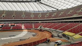 Drugi dzień budowy toru żużlowego na PGE Narodowym (galeria)