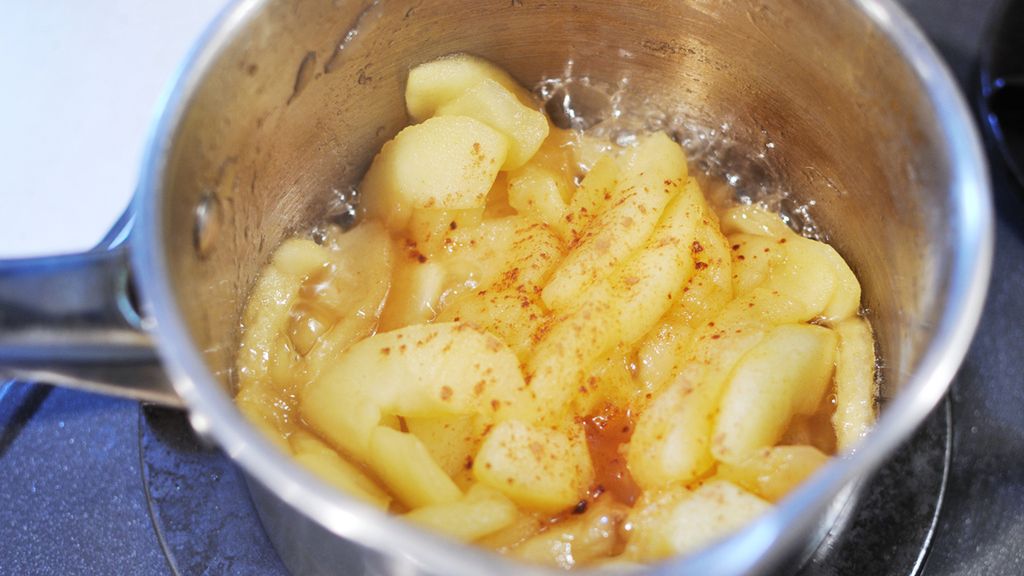 Gotowane jabłka bez skórki