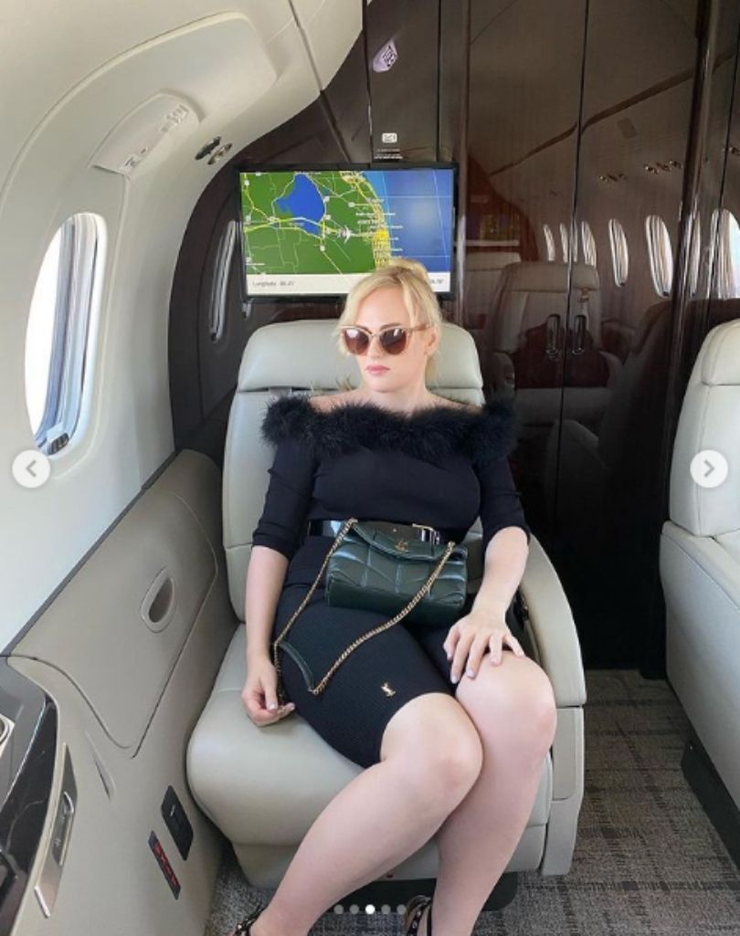 Rebel Wilson pozuje w prywatnym odrzutowcu