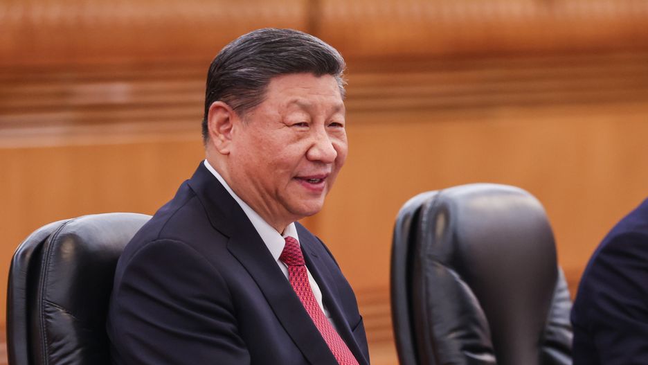 BEIJING, CHINA - FEBRUARY 5: Chinese President Xi Jinping attends a meeting with Pakistani President Asif Ali Zardari (not pictured) at the Great Hall of the People on February 5, 2025 in Beijing, China. (Photo by Wu Hao - Pool/Getty Images)