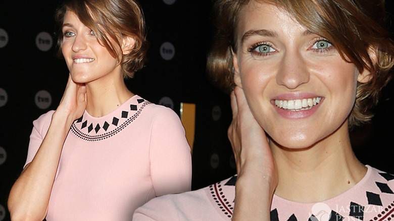 Sukienka: Alexander McQueen, buty: Kazar. Renata Kaczoruk, jesienna ramówka TVN (fot. AKPA)