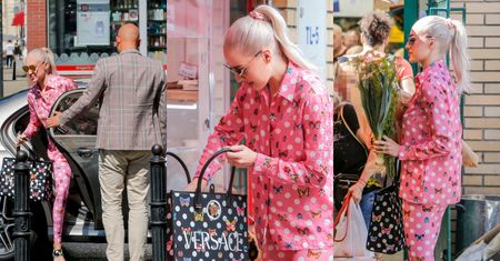Na straganie w dzień targowy Caroline Derpienski zaopatruje się w warzywa i bukiet kwiatowy (ZDJĘCIA)