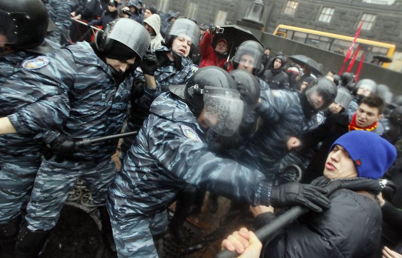 Na zdj. protesty na Ukrainie