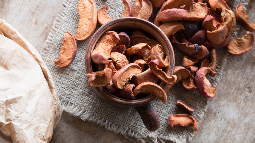 Suszone jabłka, na zimno