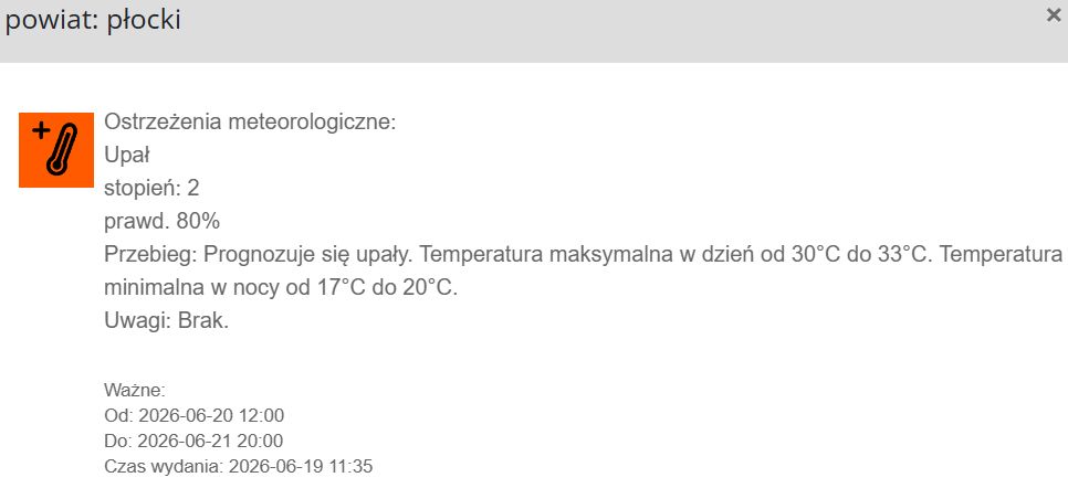 Upał w powiecie płockim