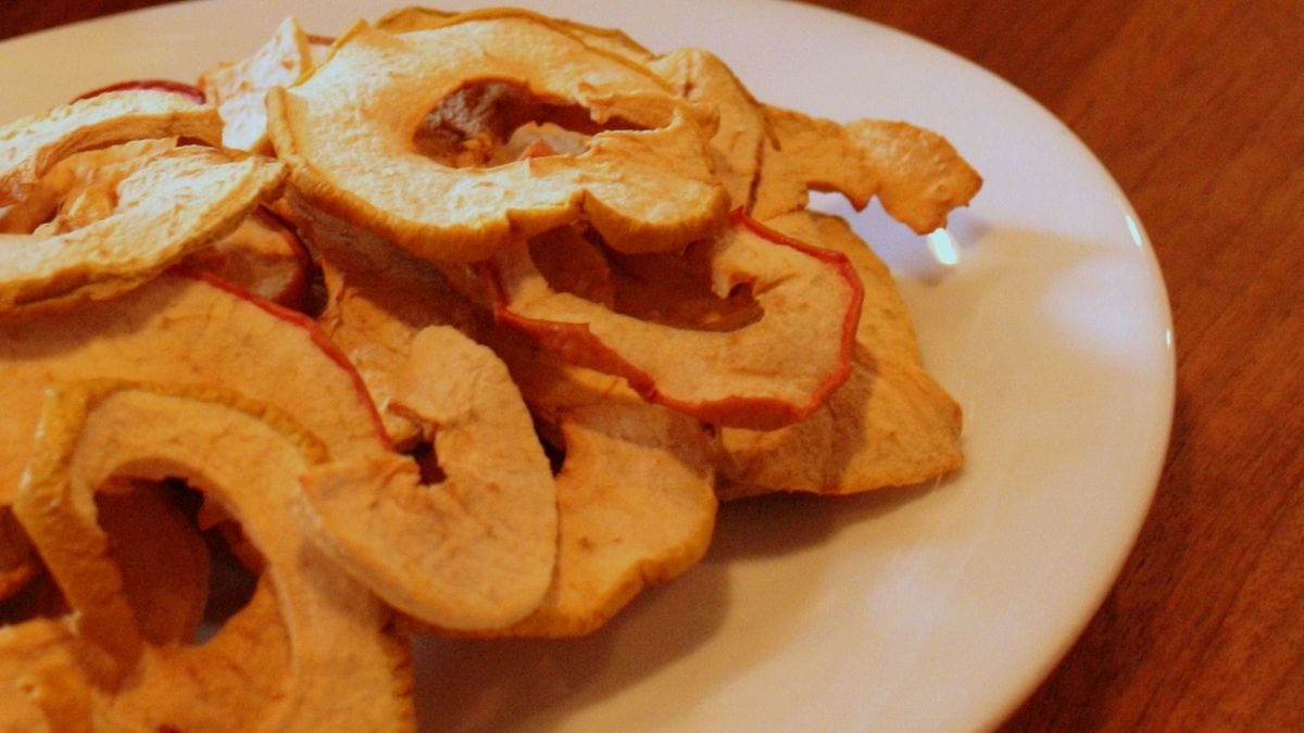 Suszone jabłka, na ciepło