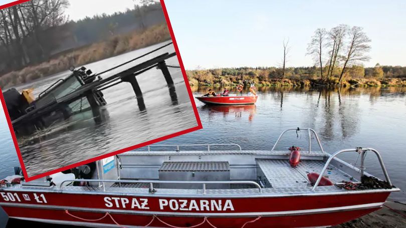 Tragedia w Teodorowie. Ciągnik spadł z promu