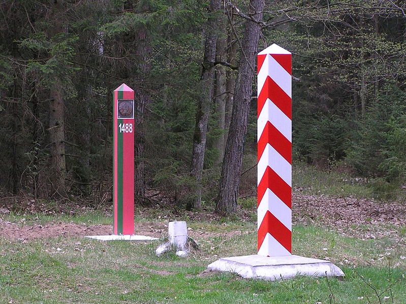 Znak graniczny, Polska-Białoruś, zdjęcie poglądowe