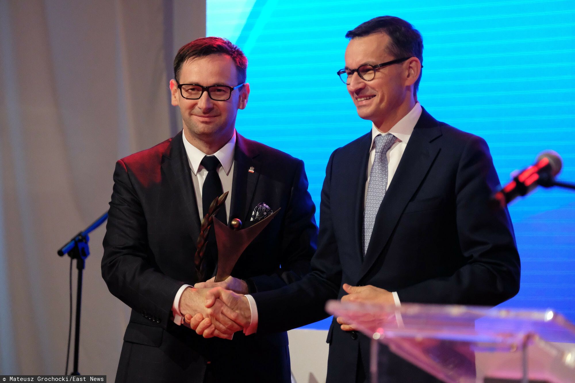 Daniel Obajtek i ówczesny premier Mateusz Morawiecki w 2018 r. 