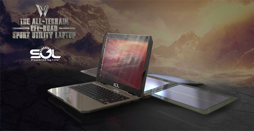 Laptop solarny z Ubuntu będzie działać 10 godzin po 2 godzinach ładowania