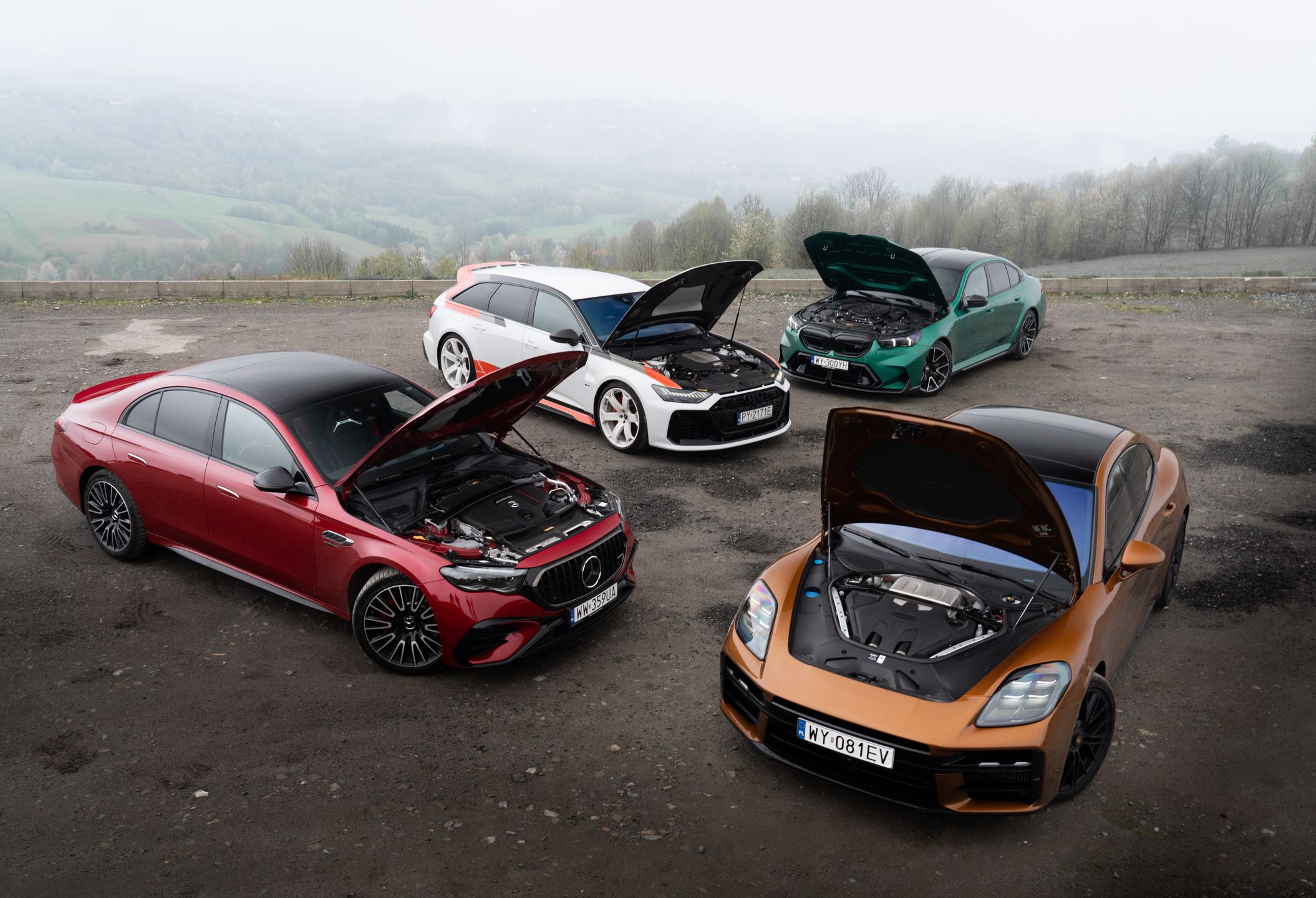 Audi RS 6 Avant GT, BMW M5, Mercedes-AMG E 53, Porsche Panamera