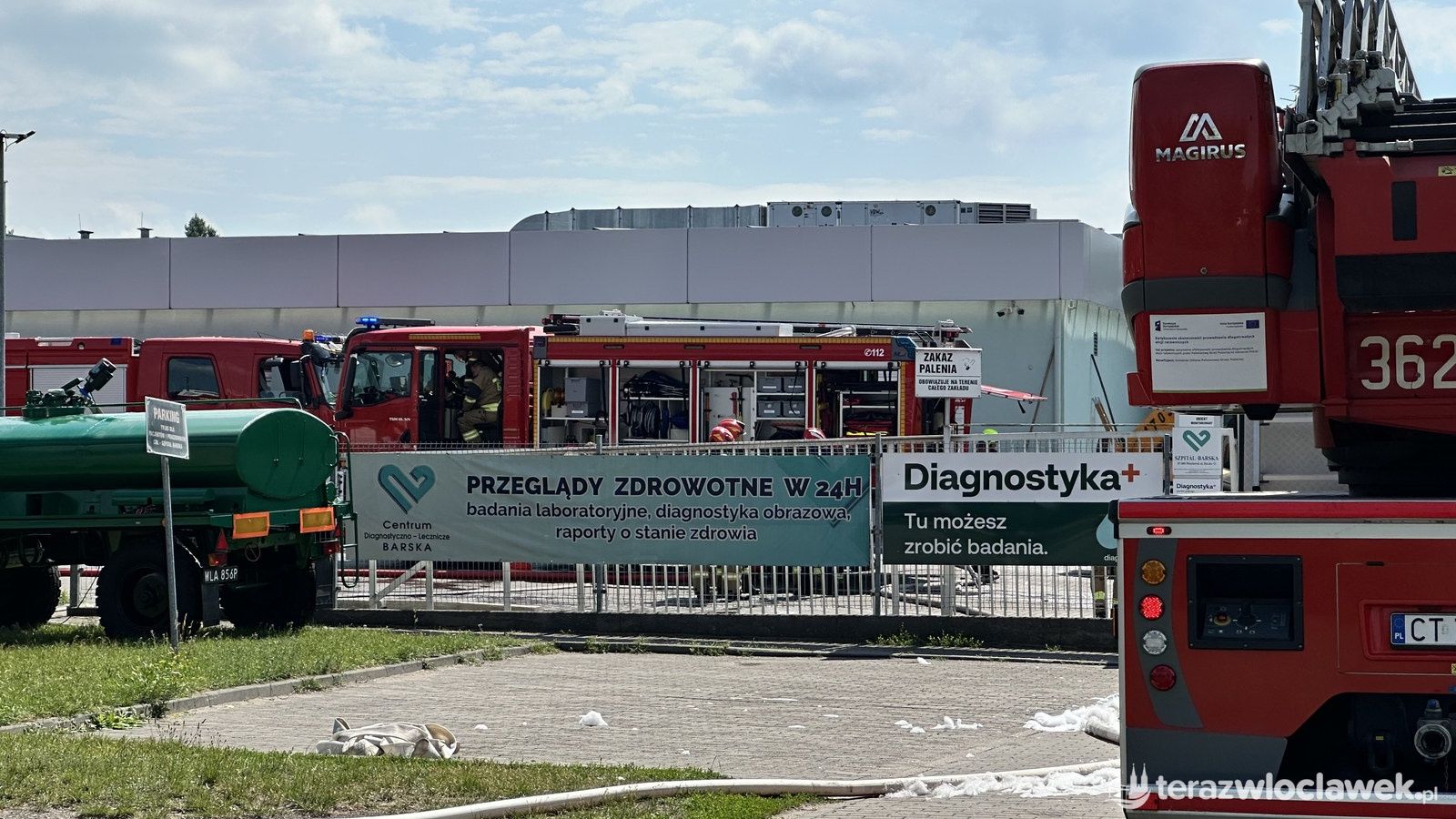 Pożar hali magazynowej przy Barskiej