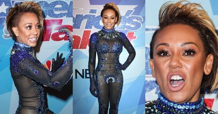 42-letnia Mel B w prześwitującym kombinezonie BEZ BIELIZNY (ZDJĘCIA)