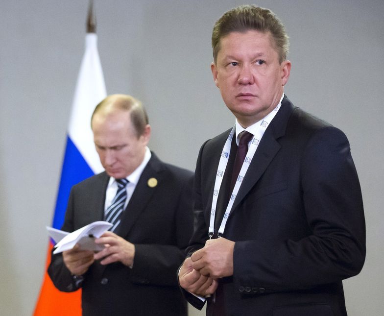 Na zdjęciu prezes Gazpromu Aleksiej Miller i rosyjski prezydent Władimir Putin