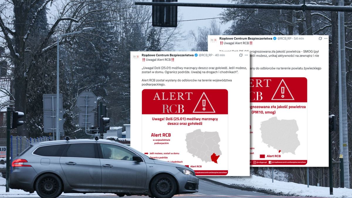 Dwa alerty RCB zostały wysłane do Polaków w niedzielny poranek