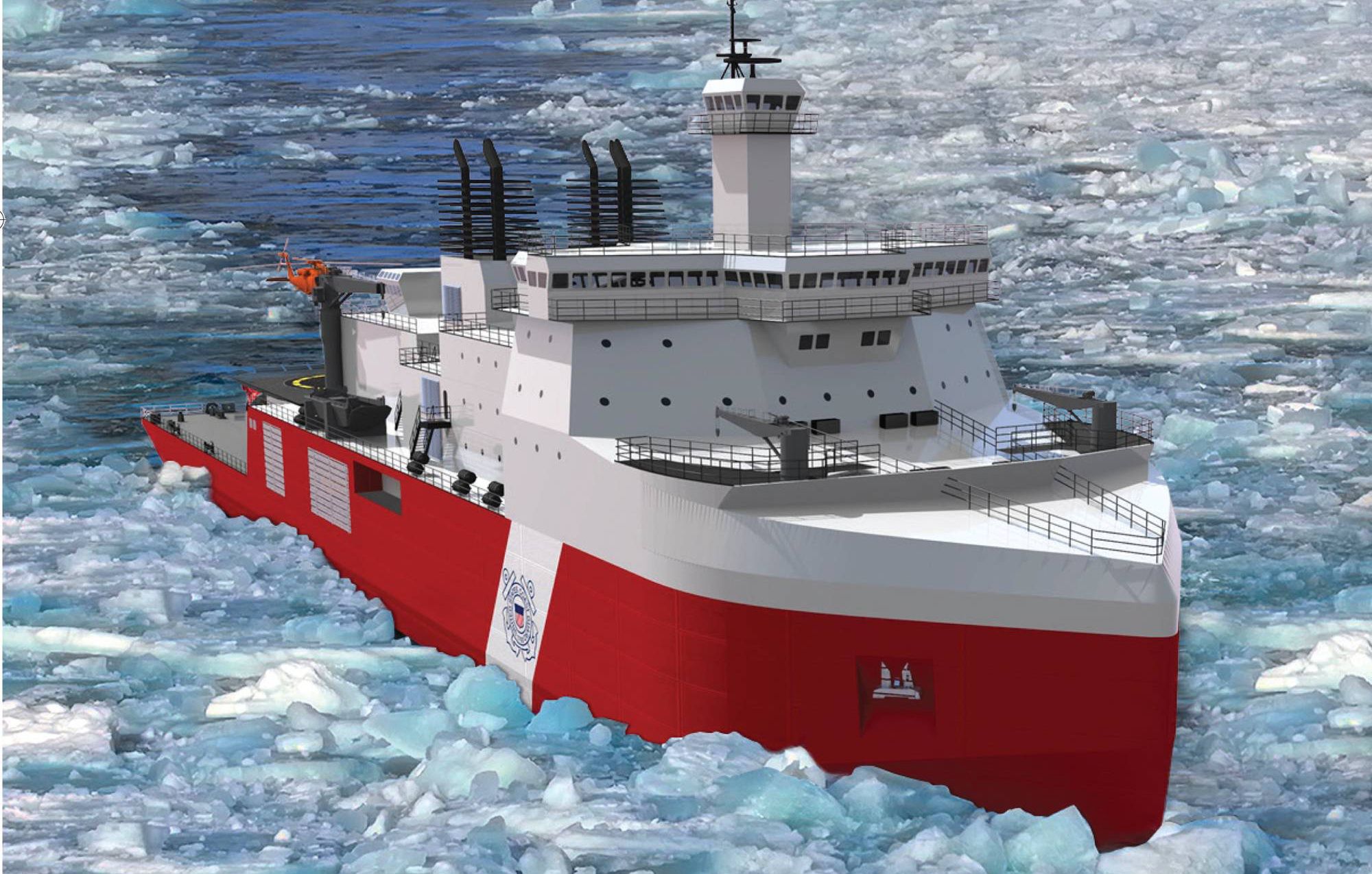 Wizualizacja lodołamacza z programu Polar Security Cutter