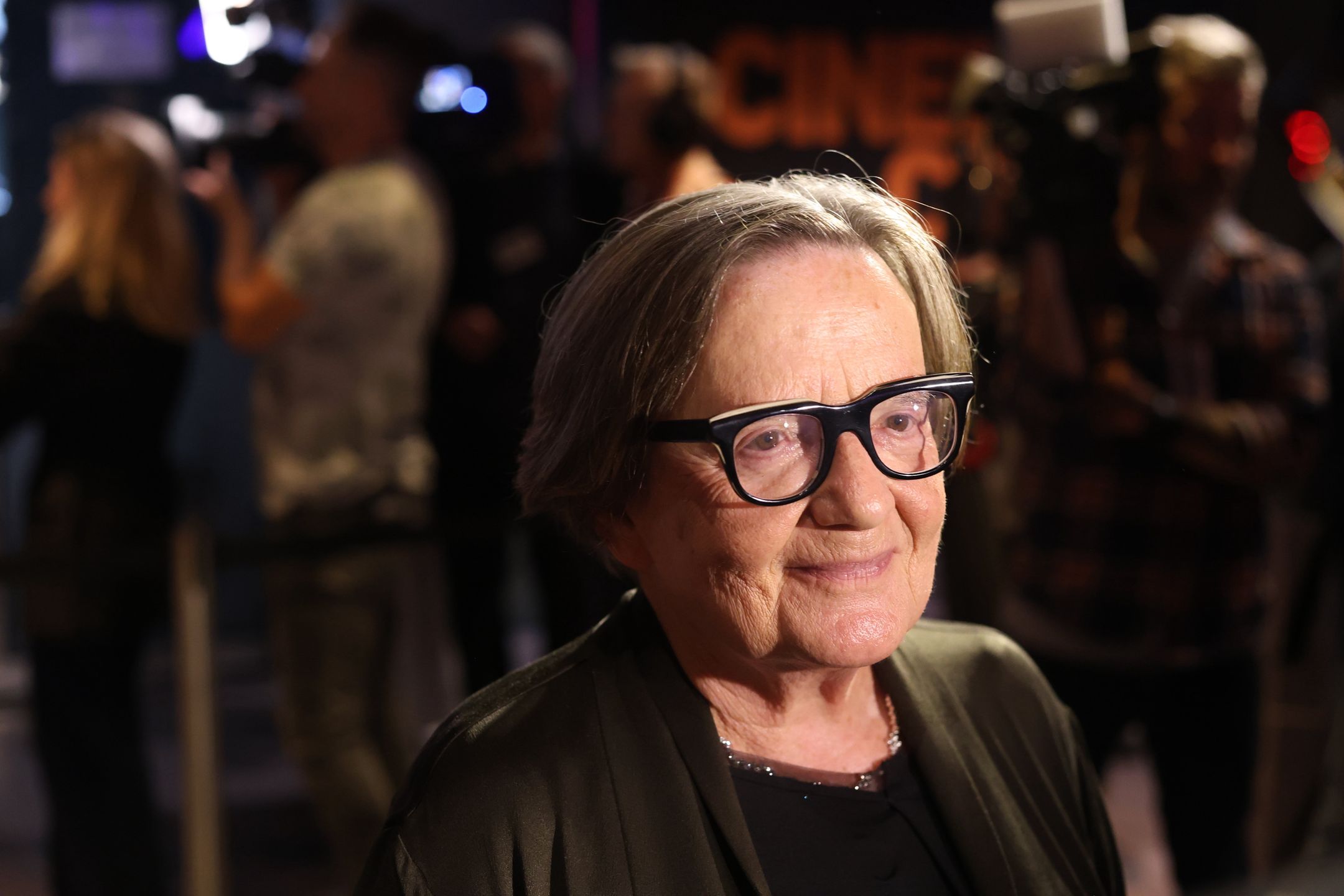 Agnieszka Holland na premierze filmu ''Zielona granica"