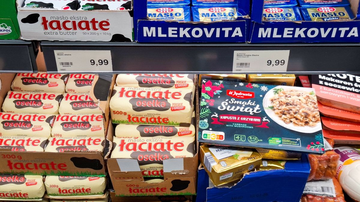 Reporter archiwum 2024 12
11.12.2024 Lodz. No, i mamy to: 200 g masla po 10 zl przed Swietami. Kazdy juz chyba przyzwyczail sie do wzrostu cen artykulow spozywczych, ale ceny masla rosna w zastraszajacym tempie. Fot. Piotr Kamionka/REPORTER
Piotr Kamionka/REPORTER