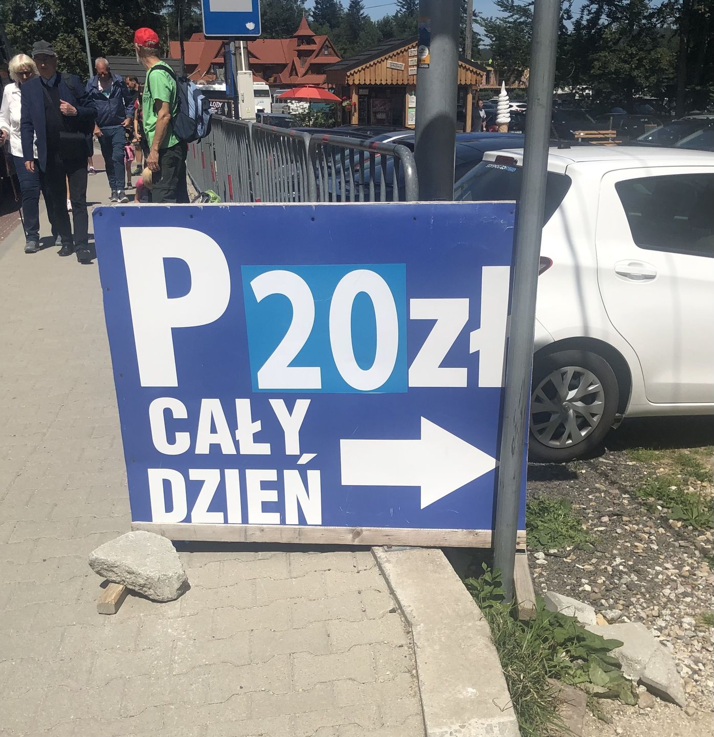 Wjazd na parking od strony Witowa i Chochołowa