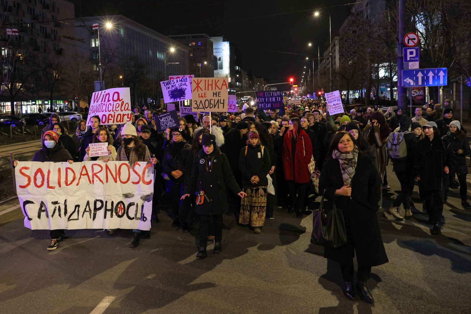 Marsz przeciwko przemocy w Warszawie.