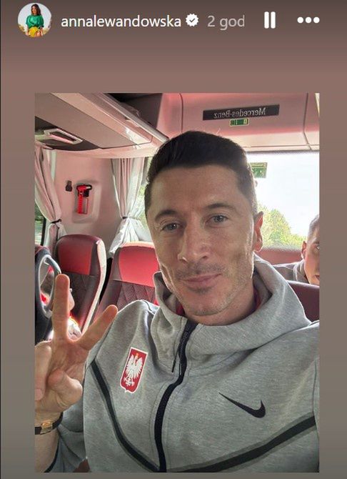 Robert Lewandowski w autokarze