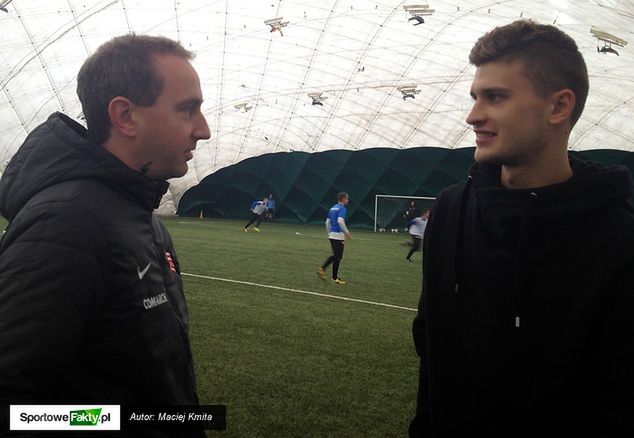 Mateusz Klich i trener Piotr Górecki, z którym w 2006 roku Klich zdobył mistrzostwo Polski U-17