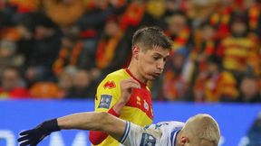 PKO Ekstraklasa: Jagiellonia - Lech. Tymoteusz Puchacz uważa, że był faulowany. "To jest rzut karny"