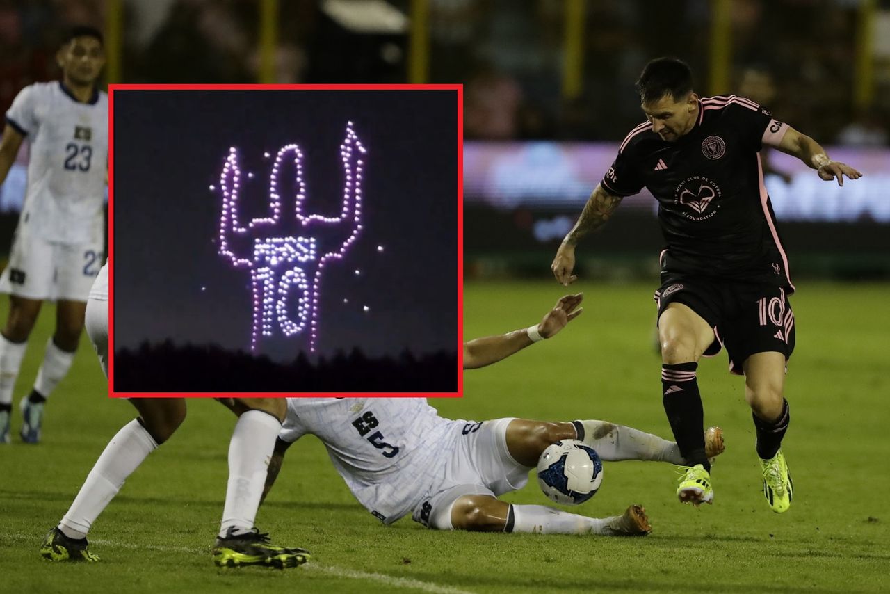 Lionel Messi receives stunning light show tribute in Inter Miami friendly match in El Salvador