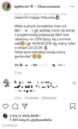 Agnieszka Kaczorowska przestraszyła się kontroli UOKiK