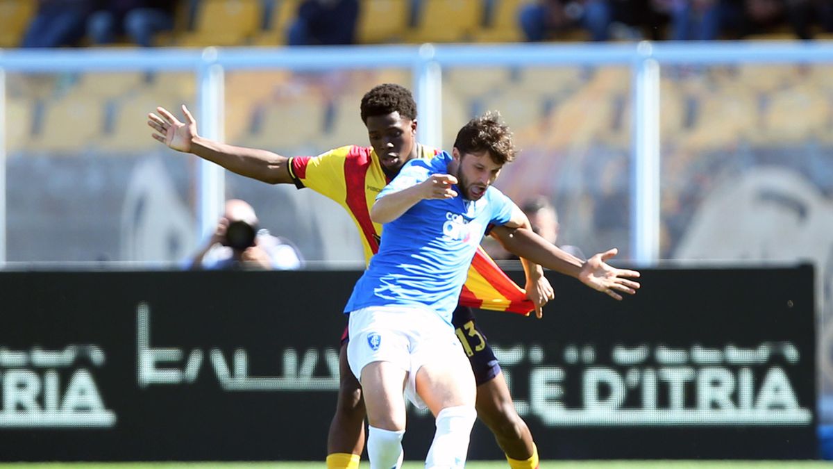PAP/EPA / Abbondanza Scuro Lezzi / Bartosz Bereszyński w meczu US Lecce - Empoli FC