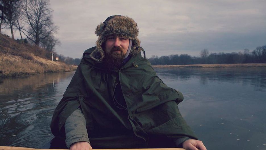 Biebrza i Michał Zygmunt. Praca w terenie o świcie. 