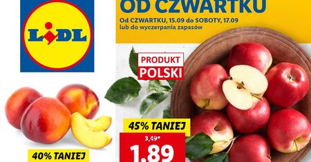 Lidl najnowsza gazetka od czwartku 15 września. Promocje w Lidlu 15.09-17.09