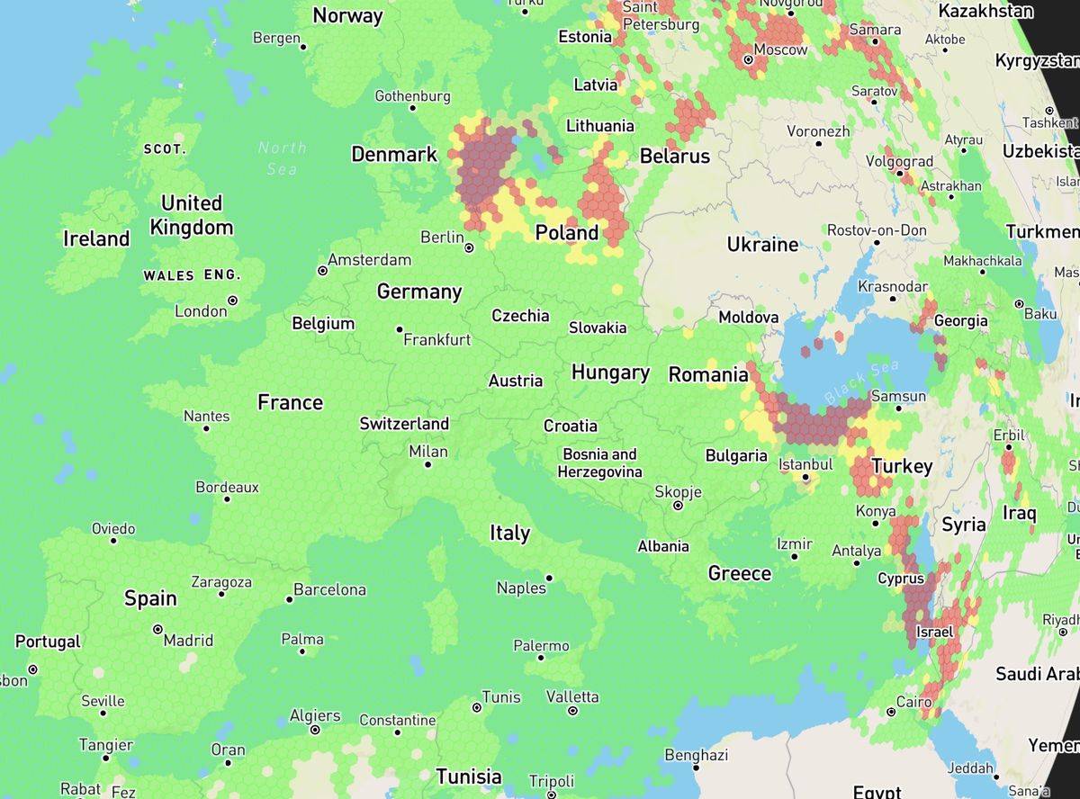 gps, polska, granice, zakłócenia Zakłócenia sygnału GPS nad Polską. Ostrzeżenia dla pilotów