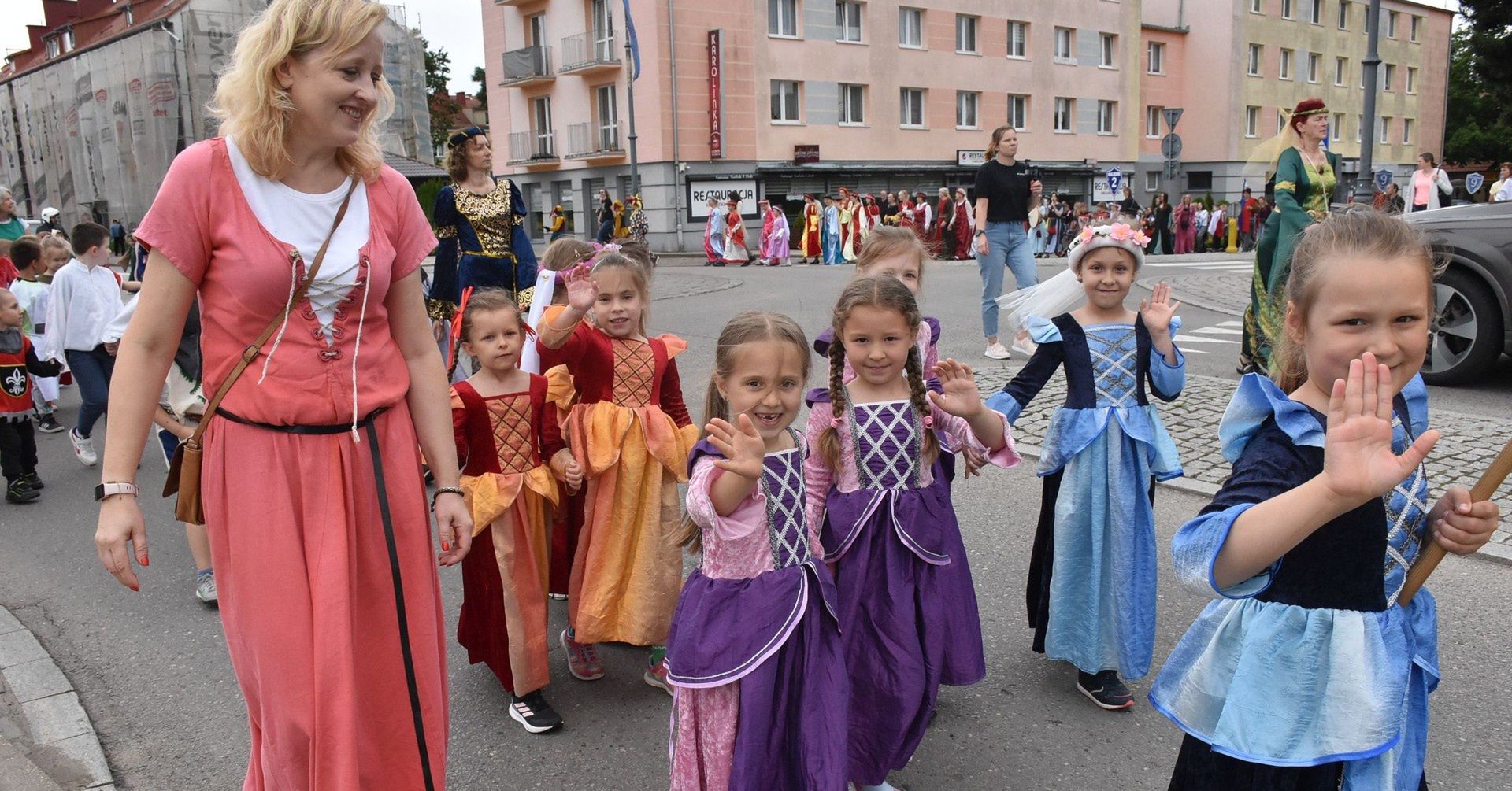 Korowód ulicami Malborka z królem Kazimierzem Jagiellończykiem