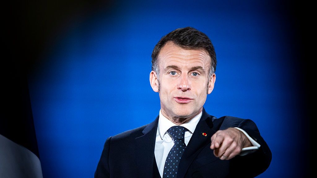 European Council Summit In Brussels - March 2026
President of France Emmanuel Macron holds a press conference after the end of the European Council Summit, the EU leaders and head of states meeting. The main topics of the agenda were the military escalation in the Middle East and Gulf Region, situation in Iran, energy prices and security, EU's strategic competitiveness, Ukraine, multinational financial framework, security, defence, migration and other topics. Brussels, Belgium on March 20, 2026 (Photo by Nicolas Economou/NurPhoto via Getty Images)
NurPhoto
point out, eu, energy security, speaks, brussels, military escalation, energy prices, eu leaders, talk, talks, eu strategic competitiveness, closeup, multinational financial framework, man, french, president of the french republic, head of states, european council summit, gulf region, emmanuel jean-michel frédéric macron, gesture, summit, face expression