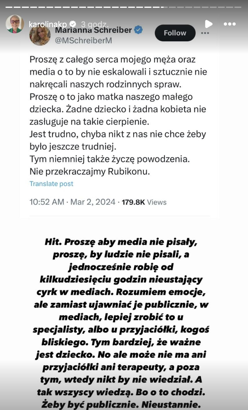 Korwin-Piotrowska komentuje poczynania Schreiber 